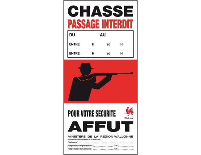 Affiche "Affût" PE 385 x 185 mm